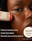 ATTITUDE Oceanly Plastic-Free Lightweight Blush Stick, Titanium Dioxide-Free, EWG Verified, Vegan & Cruelty-free Makeup, Corail, 0.3 Ounces