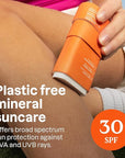ATTITUDE Mineral Sunscreen Stick with Zinc Oxide, SPF 30, EWG Verified, Plastic-Free, Broad Spectrum UVA/UVB Protection, Dermatologically Tested, Vegan, Orange Blossom, 2.1 Ounces