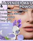Lavender Matte Powder,Long Lasting Oil Control Lavender Setting Skin Types