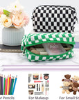 Pazimiik checkered makeup bag for