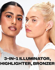 Sacheu Liquid Glow STAY-N Liquid Highlighter & Illuminator Makeup — 30ml Long Lasting Luminous Glow Lightweight Dewy Finish, Golden Hour