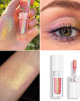 MAKI YIKA Glitter Eyeshadow Gold Liquid Multichrome Eyeshadows Long Lasting, Metallic Chameleon Eye Shadow Smudgeproof Holographic Eye Topper Glitters (#9 Ember)