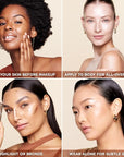 L'Oreal Paris Makeup True Match Lumi Glotion, Natural Glow Enhancer, Illuminator Highlighter, Bronzing Drops For a Sun-Kissed Glow, 904 Deep