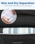 BAGSMART Toiletry Bag for Women, Cosmetic Makeup Bag Organizer with Handle, Travel Bag for Toiletries, Dopp Kit Water-resistant Shaving Bag for Accessories-Beige