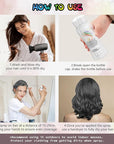 Black Temporary Hair Color Spray - Gentle Formula, Washable & Non-Sticky | Instant Hair Dye Alternative for Adults | Halloween, Costume, Party Makeup, 150ml