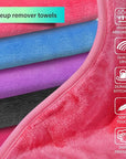 Nugilla Makeup Remover Cloth, 13x7 Inch Reusable Makeup Remover Towels, Microfiber Fast Drying Facial Washcloth, Soft Face Towels for Washing Face