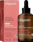 Cliganic Non-GMO Jojoba Oil for Skin, Hair & Face (2oz) | 100% Pure, Natural Cold Pressed Unrefined Hexane Free (Packaging May Vary)
