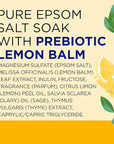 Dr Teal's Pure Epsom Salt, Prebiotic Lemon Balm & Essential Oil, 3 lbs (Pack of 4)