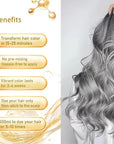 Silver Gray Hair Dye Shampoo, Instant Hair Color Shampoo, Colors in Minutes, Long Lasting Silver Hair Dye, Champu Para Canas