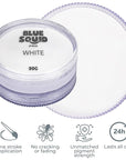 Blue Squid PRO Face Paint - Professional Water Based Single Cake Facepaint & Body Paints - SFX Makeup, Kids Adults Face Painting for Costume, Halloween, Cosplay - Classic White 90g / 3oz