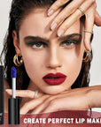 Peel Off Lip Stain Lip Tint Matte Liquid Lipstick Nude Lip Gloss Long Lasting Waterproof Lip Tint Stain Non-stick Cup Peel Off Lipstick Lip Makeup for Women Girls - 04