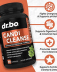 Candi Cleanse Support Supplement Pills - Anti Overgrowth Supplements for Women & Men - Extra Strength Balance Control Probiotic Complex Cleanser - Natural Oral Herbal Oregano & Caprylic Acid Capsules