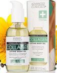 Advanced Clinicals Hydrating Collagen Oil For Body & After Shower | Visible Anti Aging Moisturizing Collagen Body Oil For Women & Men Helps Soften Appearance Of Crepe Skin & Wrinkles, 3.8 Fl Oz