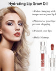 Hydrating Lip Glow Oil for Women, Color Changed Lip Plumper Gloss Moisturizing Nourishing Black Big Brush Head Lip Oil Smooth Lip Liner Stain for Lip Makeup Care and Dry Lips (black, 1 pcs)