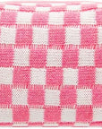 Pazimiik checkered makeup bag for
