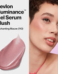 Revlon Illuminance Gel Serum Blush, Visibly Plump Cheeks, Dewy Finish and Hydrates All Day, 110 Enchanting Mauve, 0.37 fl oz.