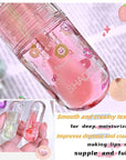 4 Pcs Lip Gloss Oil Set, Fruit Flavored Lip Gloss Set Cute Lip Jelly Hydrating Lip Make-Up for Kids and Teens, Kid Friendly, Party Gift, Non-toxic