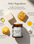 Beef Tallow for Skin & Face – Whipped Tallow & Honey Balm – 100% Grass Fed Tallow Face Moisturizer with Mango Butter, Jojoba Oil, Vitamin E – Organic Beef Tallow Balm for Dry Skin & Wrinkles – 3 oz