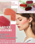 Blush Cream for Cheeks,Face Matte Contour Blush Makeup,Buildable Shimmer Facial Cheek Blusher Shades,Blendable Cosmetic Makeup Blush 02