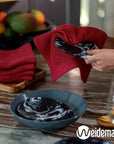 100% Cotton Washcloths Set 13” x 13” | Burgundy Towels | Set of 6 Ultra Soft and Highly Absorbent Washcloths Sets for Bathroom, Gym, Hotel, Spa | Machine Washable Face Towel