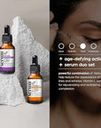 Vitamin C Serum Skin Care 2-Piece Set: Includes Retinol – Anti-Aging, Skin Brightening, Hydrating, Wrinkle Reduction, Dark Spot Corrector (1 Fl Oz (Pack of 2))