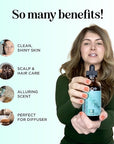 Pure Rosemary Essential Oil with Dropper - Undiluted Rosemary Oil for Hair Skin and Nails and Refreshing Aromatherapy Oil for Diffusers - Essential Oil for Cleansing Dry Scalp Care 4oz