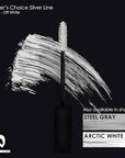 Barbers Choice Silver Line, Facial Hair Brush on Temporary Color for Silver Fox Men- Instantly Brighten White Beards, Mustache & Sideburns, Less Yellow, Easy Application, Off-White