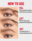 Revlon ColorStay Brow Fantasy, All In One Eyebrow Powder Pencil with Shaping Clear Gel, Gel Infused with Panthenol, Smudge-proof, 16HR Visibly Full Brows, 004 Dark Brown