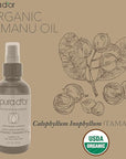 PURA D'OR 4 Oz Organic Tamanu Oil - USDA Certified 100% Pure & Natural Cold Pressed Carrier Oil, Premium Grade Moisturizer For Skin & Hair - Men & Women