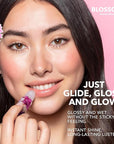 Blossom Roll on Lip Gloss, Scented Clear High Shine Moisturizing Lip Oil, Non Sticky, Infused with Real Flowers, Made in USA, 0.2oz, Mango