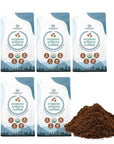 PE Premium Enema Organic Coffee for Enemas (1LB) Light Roast, Medium Ground. Ideal for Liver Cleansing, Colon Cleansing, Gerson Coffee Enemas (5 Pack)