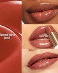REVLON Super Lustrous Glass Shine Balm, Hydrating Tinted Lipstick, Sheer, Glossy Shiny Finish, 010 Spiced Wine, 0.11 oz