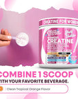 Creatine for Women | Creatine Monohydrate + BCAA Powder Myo-Inositol Collagen Biotin Hyaluronic Acid Folate L Glutamine Vitamin D3 Iron Zinc D-Chiro-Maca Digestion Shelf Builder by Clean Nutra