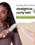 Tangle Teezer Plant-Based Ultimate Detangler Brush, Dry & Wet Hair Brush, Eliminates Knots & Reduces Breakage for All Hair Types, Marshmallow Pink