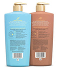 Jergens Shea Fusion Body Lotion Dual Pack, Moisturizer with Shea Butter and Vitamin E, Vanilla Crush 14 fl oz and Warm Amber 14 fl oz, Pack of 2