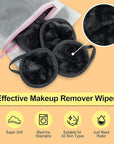Nugilla 18 Packs Reusable Makeup Remover Pads with a Washable Laundry Bag, Resuable Microfiber Round Towel Skin Face Towels, Soft Makeup Remover Cloth, Fast Drying Washcloth (Grey)