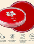 Blue Squid Face Paint Water Based Single Cake Professional Face Paint & Body Paint - Water Activated, Kids Adults Face Painting for Costume, Halloween Makeup, Cosplay - Classic Red Face Paint 30g
