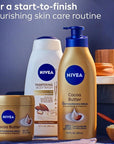 NIVEA Cocoa Butter Body Cream with Deep Nourishing Serum, Cocoa Butter Cream for Dry Skin, 16 Ounce Jar