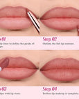 2 PCS Lip Liner and Lip Stain Combo Set, High Pigmented Long Lasting Velvet Lip Tint, Well-Defined Lipliner, Weightless Waterproof Not Animal Tested, Matte Finish Makeup