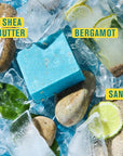 Every Man Jack Cold Plunge Mens Bar Soap - Tahoe Blue Scent with notes of Bergamot, Lemon, Freshwater Mist - Deeply Cleans, Hydrates with Naturally Derived Ingredients and Medium Grit - 5oz (2 Pack)