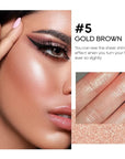Baked Highlighter Powder Palette, Makeup Highlighter Powder Palette Gold Brown