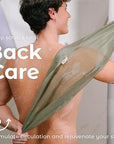 MainBasics Exfoliating Shower Towel - Japanese Nylon Bath Towel and Body Washcloth, Quick-Dry, Durable, Deep Exfoliation (Set of 3, Earthy Love)