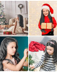 MSDADA New Hair Chalk Comb Temporary Hair Color Dye for Girls Kids with Light Color Hair, Washable Hair Chalk for Girls Age 4 5 6 7 8 9 10 Birthday Cosplay DIY, Christmas,New Year (Black)