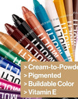 wet n wild Color Icon Cream Eyeliner Eyeshadow DMulti-Stick, Moisturizing, Nourishing Velvety Cream-to-Powder Buildable & Blendable Formula, Cruelty-Free & Vegan - Golden Rush Hour