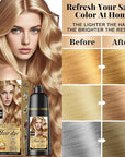 Natural Hair Dye Shampoo 3 IN 1, Hair Color for Gray Hair Coverage, Hair Coloring Shampoo for Women, Color Shampoo Beard Dye for Men, Vegan Ammonia Free Hair Shampoo (GOLDEN BLONDE)
