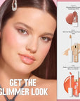 REVLON Super Lustrous Glimmer Lip Oil, Moisturizing & Tinted, Shiny Finish, Made with Plant-Based Squalane, 001 Candy Hearts, 0.13 fl oz