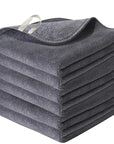 Nugilla Makeup Remover Cloth 12 x 12 Inch, Reusable Makeup Remover Towels for Washing Face, 6 Pack Washable Microfiber Face Cloth Fast Drying Washcloth, Grey