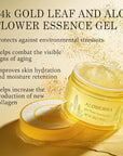 Aloderma Age-Defying Aloe Flower Essence Gel with 24K Gold Leaf, Made within 12 Hours of Harvest - Luxurious Aloe Gel with Allantoin & Hyaluronic Acid for a Shimmering, Youthful Complexion, 7oz 3-Pack