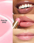 REVLON Super Lustrous Glass Shine Balm, Hydrating Tinted Lipstick, Sheer, Glossy Shiny Finish, 002 Pink Flip, 0.11 oz