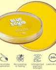 Blue Squid Face Paint Water Based Single Cake Professional Face Paint & Body Paint - Water Activated, Kids Adults Face Painting for Costume, Halloween Makeup, Cosplay - Classic Yellow Face Paint 30g